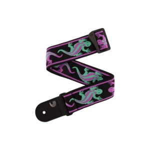 D'Addario Vintage Planet Waves Lizards Guitar Strap; Green/Purple - Picture 1 of 3