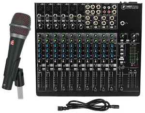 Mackie 1402VLZ4 14-channel Analog Mixer w/ 6 ONYX Preamps+Se Electronics Mic - Picture 1 of 12