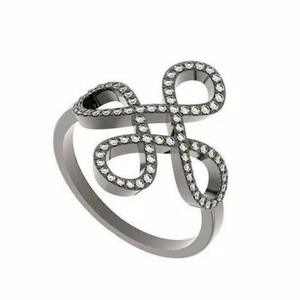 Pave Diamond 925 Sterling Silver Wedding Party Wear Ring Jewelry CHRISTMAS GIFT - Picture 1 of 4