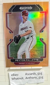 Peyton Pallette - 2022 Panini Prizm Draft Picks #PDP62 - Neon Orange Prizm 14/50 - Foto 1 di 3