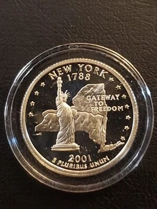 2001 S Silber State Quarter PP New York - Bild 1 von 2