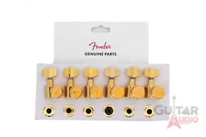Genuine Fender Locking Guitar F Tuning Pegs Tuners Machines - GOLD - Picture 1 of 4