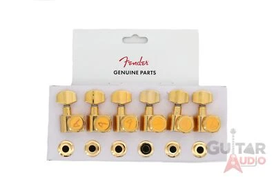 Genuine Fender Locking Guitar F Tuning Pegs Tuners Machines - GOLD - Image 1 of 4