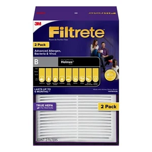 Filtrete by 3M Allergen, Bacteria & Virus True HEPA Air Purifier Filter, Replace - Picture 1 of 3