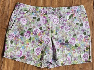 Ann Taylor Loft Shorts Women's Sz 4 Floral All Over Print Summer Perfect Shorts  - Image 1 of 4