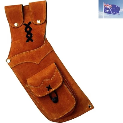 Lightweight Travel Archery Quiver - Durable Suede Leather, Perfect for Hunters - image 1 of 4