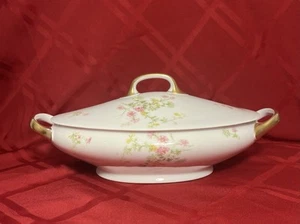 Alte Abtei Mavaleix de Mandavy Limoges Braut Rose Gemüse Servierschale - Bild 1 von 22