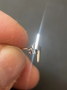 925 Sterling Silver Lightning Bolt Mens Single Stud Earring Zeus Superhero - Picture 1 of 7