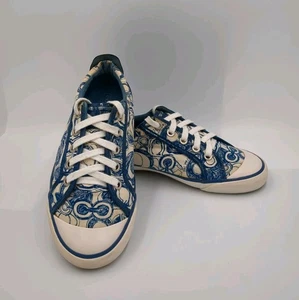 Coach Barrett Damen-Sneaker Größe 6,5 dunkel- und hellblau mit Coach-Logo - Bild 1 von 11