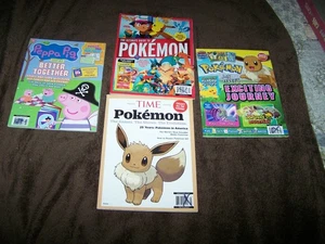 Lot of 4 Kids Childrens Paperback Books Pokemon Peppa Pig Puzzles Guide Activity - Imagen 1 de 3