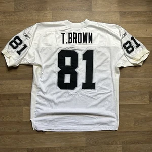 Vintage Oakland Raiders Jersey Reebok Tim Brown Size 52 Helmet Tag NFL Authentic - Picture 1 of 22