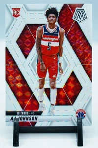 2024-25 Panini Mosaic AJ Johnson White 10/25 Rookie RC #215 Prizm Wizards SSP SP - Picture 1 of 6