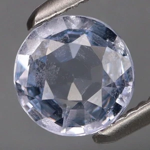 Gemas preciosas 0,67 quilates natural platino azul espinela Myanmar redonda 5,4 mm. lupa LIMPIA - Imagen 1 de 4
