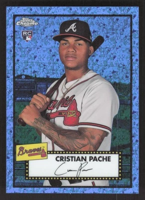 2021 Topps Chrome Platinum #4 Cristian Pache Blue Mini-Diamond Refractor #/199 - Image 1 of 2