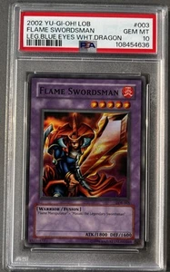Flame Swordsman LOB-003 The Legend of Blue Eyes White Dragon-Unlimited PSA 10!!! - Picture 1 of 2