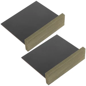  2pcs Double Sided Mini Chalkboard Signs with Rustic Style Wood Base Stands for - Picture 1 of 12