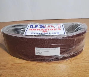 USA1 ABRASIVES  Aluminum Oxide 80 Grit Medium Sanding Belts 3" x 24" Pack of 10 - Picture 1 of 4