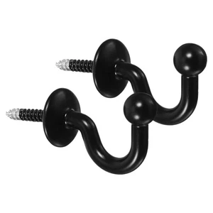 Juego de 2 Ganchos de Pared Ventana Cortina Cortina Corbata Ganchos Montados - Imagen 1 de 12