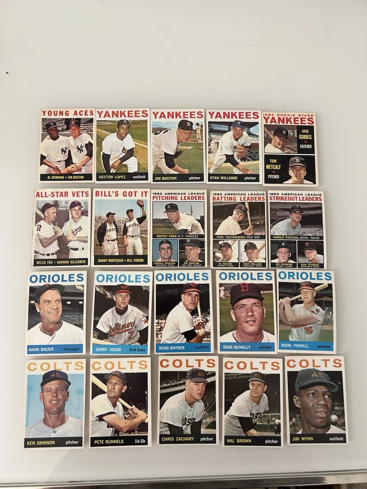 Lote de 111 tarjetas de béisbol Topps 1964 diferentes en muy buen estado-excelente Foto 1 de 4
