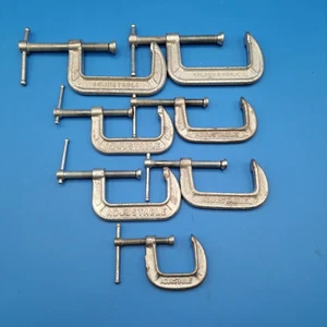 Lote de 7 Abrazaderas C Ajustables Vintage, 2) 1422-2 1/2", 4) 1420-2" y 1) 1410-1" - Imagen 1 de 11