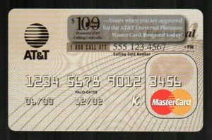 AT&T Universal Platinum MasterCard ( 2002 ) Promotional Card V2 - Picture 1 of 2