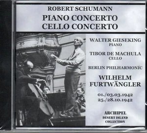 SCHUMANN - PIANO CONCETO - CELLO CONCERTO - GIESEKING - DE MACHULA - FURTWANGLER - Picture 1 of 2