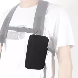 6.9" Universal Neoprene Phone Sleeve Bag Holster W Clip, Neck Lanyards Straps - Picture 1 of 7