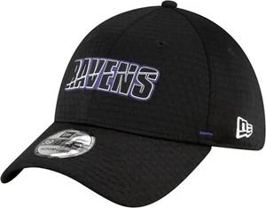 Baltimore Ravens Hat New Era 39Thirty 3930 NFL Black Flex Fit Cap Size M/L - Picture 1 of 6