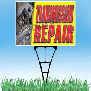 18"x24" TRANSMISSION REPAIR Outdoor Yard Sign & Stake Sidewalk Lawn Auto Shop - Picture 1 of 2