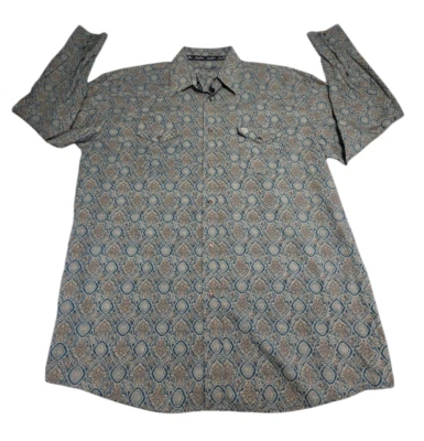 Мужская дизайнерская рубашка с длинным рукавом George Strait размер XL с жемчужной застежкой - Изображение 1 из 4