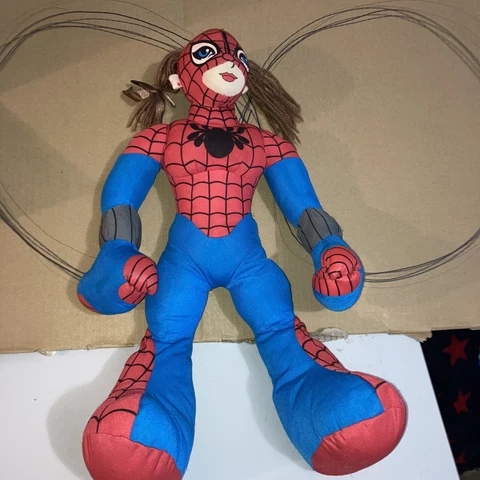 Rare Marvel Spider Girl Plush Stuffed Doll Used But In Very Nice Shape 2008 Cover