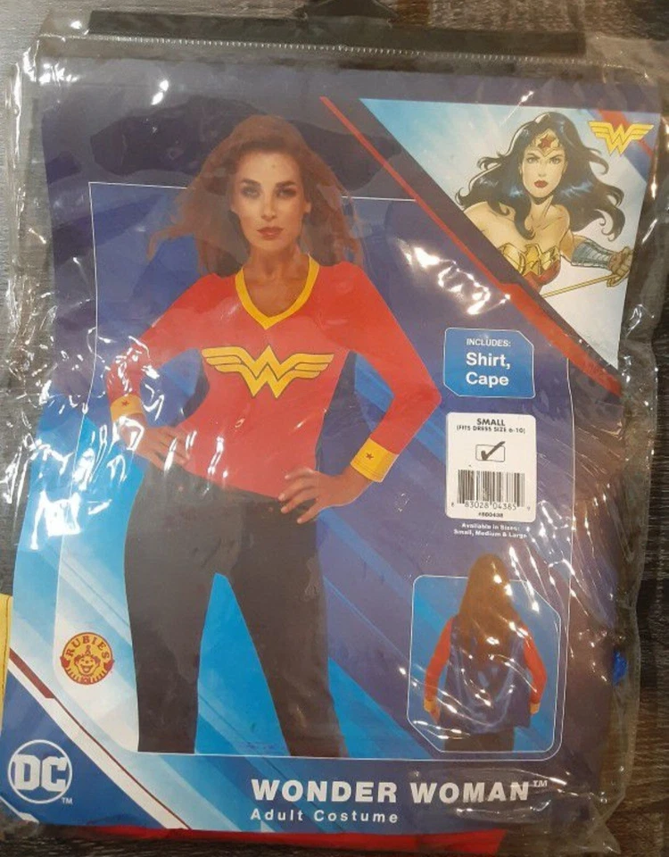 Nueva Camisa y Capa DC Rubies Wonder Woman Para Mujer PEQUEÑA o MEDIANA Adulto Halloween Foto 1 de 1