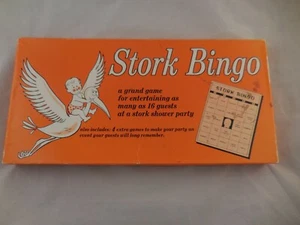 1970 Vintage Stork Bingo Baby Shower Game The Leister Game Co - Picture 1 of 5