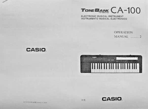 User's Operating Owner's Manual for Casio CA-100 and Concertmate 670 Keyboard - Picture 1 of 1