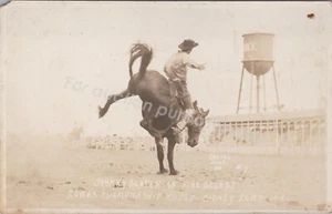 Sidney, IA: RPPC - 1934 Jonny Slater Rodeo, Foto Postal Real De Colección Iowa - Imagen 1 de 2