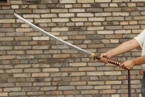 Militär Klinge Armee Offizier Schwert Japan Krieger Katana Damast Stahl Full Tang - Bild 1 von 9