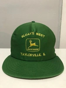Vintage John Deere Sloan's West Taylorville Illinois Louisville Mfg Snapback Mütze - Bild 1 von 6