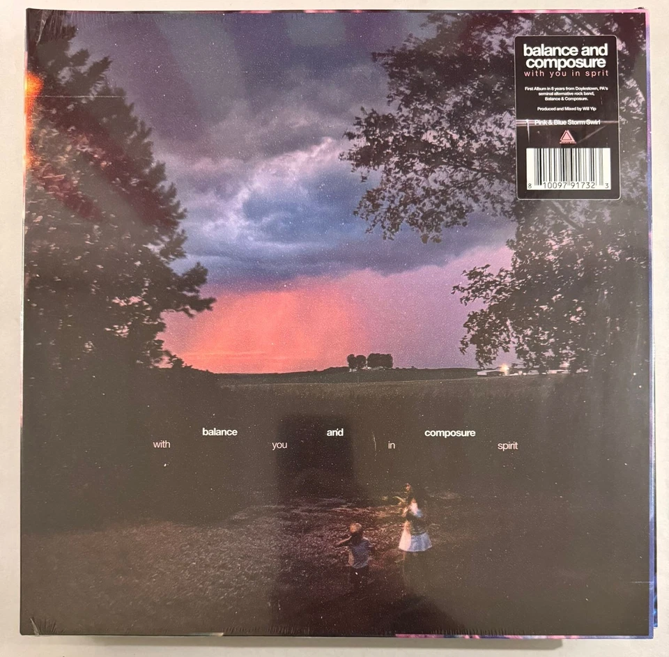 BALANCE AND COMPOSURE – WITH YOU IN SPIRIT - PINK & BLUE STORM SWIRL VINYL - A23 - Image 1 of 3