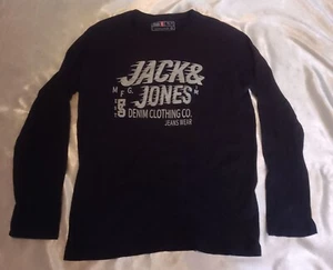 Jack And Jones Long Sleeve T-Shirt Dark Navy Size XL - Picture 1 of 3