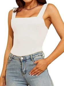 ┥ Sexy Traje Sin Mangas Informal de Cuello Cuadrado para Mujer Cuello Cuadrado Sin Mangas 🙂 - Imagen 1 de 6