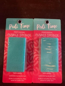 ESPONJA PÓMEZ Lote x2pks exfolia puffs suaviza para una piel más suave Pedi Time ¡NUEVA! - Imagen 1 de 2
