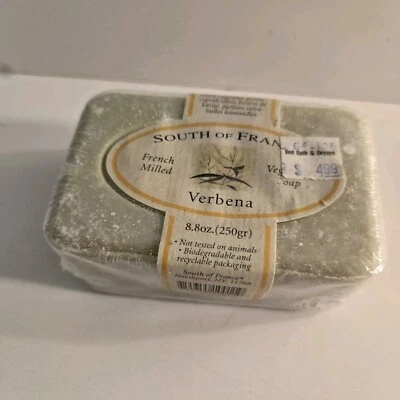 South Of France Verbena Large 8.8 oz French Milled Vegetable Bar Soap Shea - Image 1 of 4
