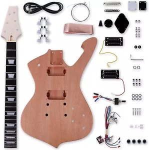 DIY Electric Guitar Kits Mahogany Body Maple Neck Ebony Fingerboard Tune-o-Matic - Picture 1 of 24