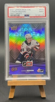 2021-22 Upper Deck CHL First Draft #FD-1 Connor Bedard (RC) PSA 9 - Image 1 of 3