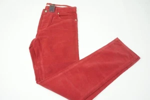 Isaia Tint Classic Red Corduroy Cotton Blend Cord Casual Pant 48R EU NEW - Picture 1 of 10