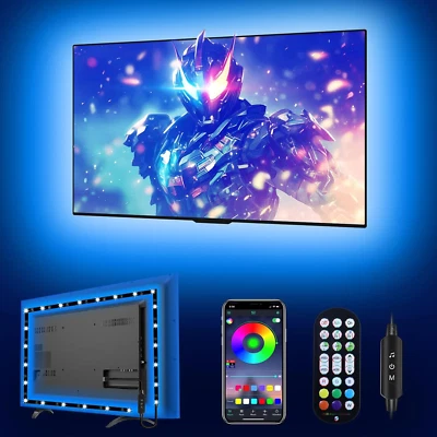 DAYMEET 13.1Ft LED Strip Lights for 40-65 Inch TV Led Backlight, USB RGB TV Led Light St