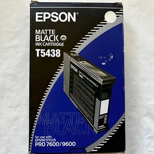 Tinta Epson genuina 110 ml T5438 negra mate Stylus Pro 7600/9600 caducidad 10/2005 - Imagen 1 de 6