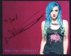 Signed NICOLE CHILELLI 8x10 Color Photo Actress Winner of FACE OFF Season Three - Picture 1 of 4