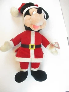 VNGT W/TAG Applause 16" Mickey Mouse Santa Christmas Push Collectors - Picture 1 of 11