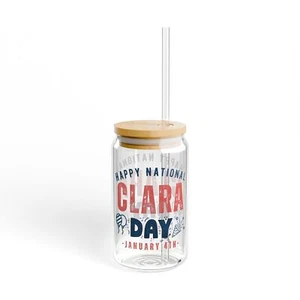 Clara Day 4. Januar Happy National Sipper Glas, 16oz - Bild 1 von 5